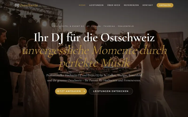 Startseite von DJ Ostschweiz