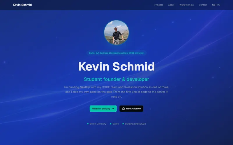 Startseite von Kevin Schmid