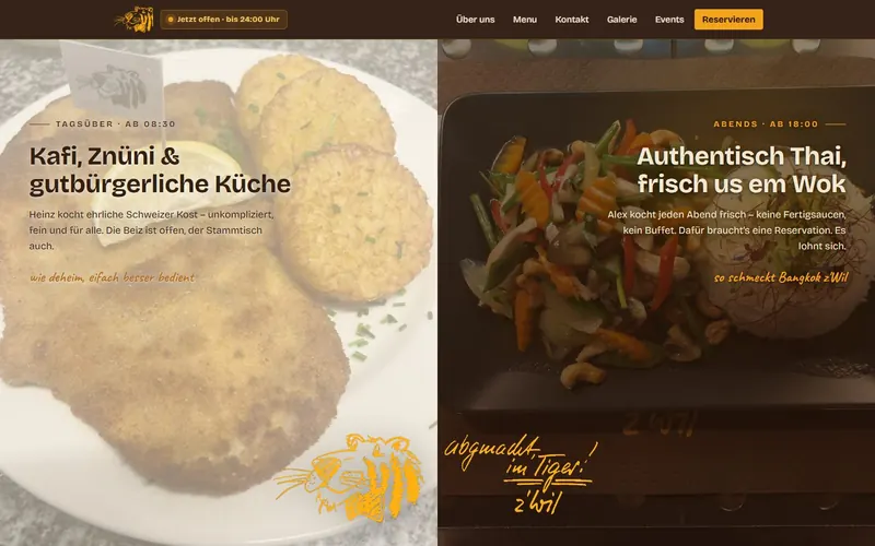 Startseite von Tiger Wil